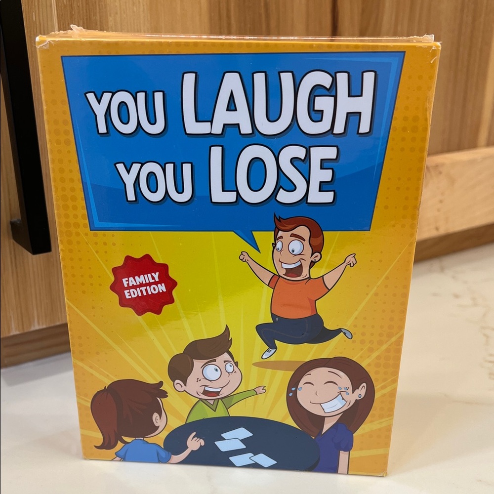 You Laugh You Lose Family Edition Card Game - Yellow